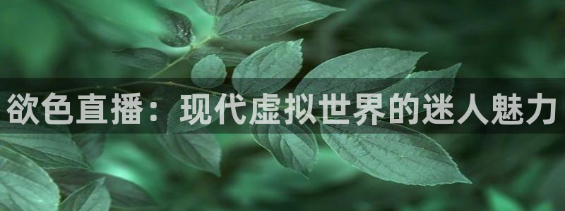 857直播体育篮球：欲色直播：现代虚拟世界的迷人魅力